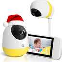 Ellie Pro Baby Monitor with Camera and Audio,5'' IPS 2K UHD Resolution,6000mAh Battery, Remote PanTilt5X Zoom, 2Way Talk,No WiFi, Night Vision, Virtual Fence 24hr Play Back and 1000ft Range