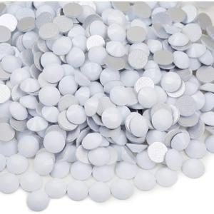 2 x ss10 Solid Chalk White Flatback Rhinestones 7200pcs, 50 Gorss 2.8 mm Bling White Glass Rhinestones Glue Fix Stone for Tumbler, Shoes, Clothes,Makeup,Nail Art,DIY Crafts