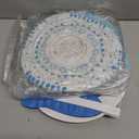 Retisee 18 Pcs Hanukkah Party Decoration Happy Hanukkah Paper Lanterns with Candlestick Dreidel Blue White Hanging Paper Fans Honeycomb Balls Chanukah Home Ornament for Jewish Party Decor