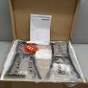 VASAGLE 21.7-Inch Round Side Table, 2-Tier End Table, Nightstand with Steel Frame, Spacious Top, for Small Spaces, Living Room, Bedroom, Rustic Brown and Ink Black ULET56BX