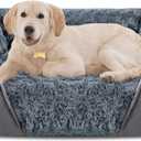 INVENHO Large Dog Bed for Large Medium Small Dogs, Rectangle Washable Orthopedic Dog Bed, Soft Calming Sleeping Puppy Bed Durable Pet Cuddler with Anti-Slip Bottom L(30"x24"x9") (Grey)