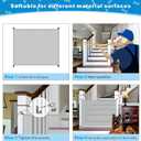 Dulepax Dog Gate for Stairs Mesh Baby Gate 30" Hx39 W Dogs Screen for Stairways Doorways, High Density Elastic Pet Gate Indoor Safety with Metal Hooks