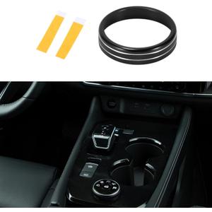 AC Air Conditioner 4WD Drive Mode Control Switch Knob Cover Ring, Interior Decal Trim for Nissan X-Trail Rogue 2021-2023 Black, 1 Pc
