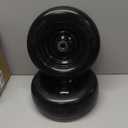 11x4.00-5 Flat Free Lawn Mower Tire and Wheel with Bearing Bore 3/4" or 5/8", 3.4"-4"-4.5"-5" Centered Hub, Smooth Tread Tire for Zero Turn Mowers, 2 Pack