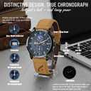 Distinctive Mens Analog Chronograph Watches with Auto Date & Multi Subdials, Fashion Casual Sport Quartz Wrist Watches with Luminous, 3ATM Waterproof, Gift Ideas for Men, Boyfriend, Husband, Dad
