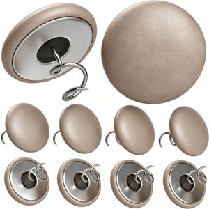 Leather Upholstery Twist Pins, 12 Pack – Multi-Purpose Headliner & Slipcover Holders for Couch, Bed Skirt, Furniture and Upholstery –Fashionable, Soft and Durable Fabric (24, Light Brown)