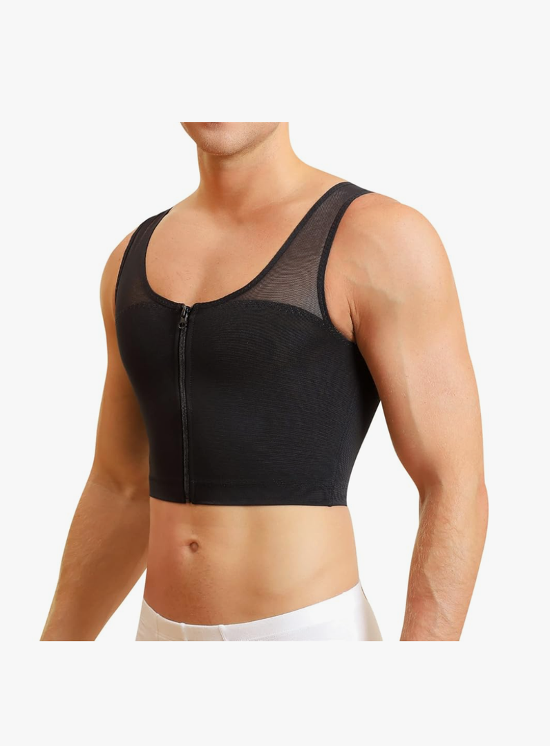 TAILONG Gynecomastia Compression Shirts for Men Chest Binder Vest Slimming Undershirt Shapewear Tank Top XL