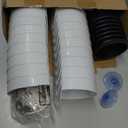 Yungyan 20 Sets 5" Self Watering Hanging Planter White Lazy Flower Pots Plastic Wall Propagation Window Wall Mount Planter with Hooks and Absorbent Cotton Ropes for Indoor Succulent Plants