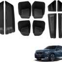 smabee 10PCS Front & Rear Door Side Storage Box for BMW X3 2025 2026 Accessories Insert TPE Interior Armrest Box Insert Tray Black