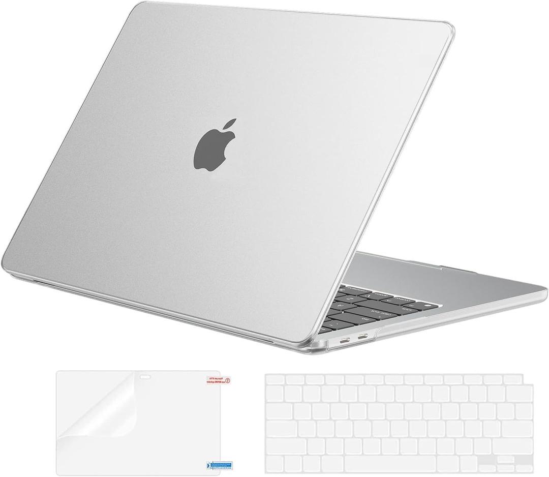 EooCoo Case Compatible with MacBook Pro 13 inch M2 2024 2023 2022-2016 Release M1 A2338 A2289 A2251 A2159 A1989 A1706 A1708 Protective Hard Case with Keyboard Cover, Screen Protector, Matte Clear