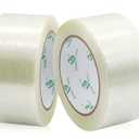 Valley'sYuMiao 3Pack, Mono Filament Strapping Tape, 2in×35yds, 105yds Total, Fiberglass Reinforced Packing, Heavy Duty Wearproof Tape, Extra Thickness 5.5 mils