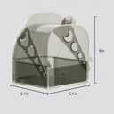 Bird Bath for Cage  Multi-Functional Parakeet Bath Box with Convenient Bottom Drawer, Acrylic Material, Perfect for Breeding and Various Birds (Gray)