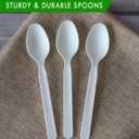 GreenWorks Heavy-duty Compostable Spoons,BPI Certified,100 Count Large Disposable Cutlery Spoons