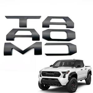 Erivis Car 3D Raised Adhesive Decals Letter Emblem Replacement Sticker for Toyota Tacoma 2024-2025 Rear Trunk Lid Badge Decal Nameplate (Matte Black)