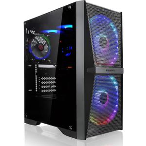 RAIJINTEK SILENOS MS PRO, PC Case ATX Tower with Mesh at Front and Tempered Glass (4.0mm) Side Panel, Comes with Pre-Installed 2pcs 200mm ARGB Fans at Front and 1pcs 120mm ARGB Fan at Rear.
