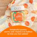 OLLY Hello Happy Gummy Worms, Mood Support Gummies For Adults,* Saffron Extract, Vitamin D, Tropical Zing Flavored, 30 Day Supply - 60 Count ,  exp date 22 Sep 2027