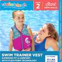 SwimSchool Kids Swim Trainer Vests for Toddlers Ages 2-6 Boys/Girls Multiple Colors/Styles Learn to Swim Floaties