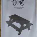 Jack and June Premium Cedar Wood Rectangular Picnic Table Easy Assembly Rounded Corners Comfortable for Kids and Adults
