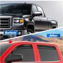 in-Channel Window Rain Guards Fit for Chevrolet(Chevy) Silverado & GMC Sierra Crew Cab 2014-2018 Extra Durable Window Deflectors Truck Window Vent Visors Vent Shades Exterior Car Accessories