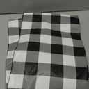 Smiry Rectangle Picnic Table Cloth, Elastic Waterproof Fitted Vinyl Tablecloths, Flannel Backed Buffalo Plaid Table Covers for Dining, Camping, Outdoor (Black and White, 24" x 48")