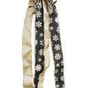 Christmas Tree Topper Bow, 43" Christmas Wreath Bows Black and Gold Ribbon Ornaments with Tassels Snowflakes and Glitter, Home Decor for Holiday Xmas Decoration Home Parties Wedding Gift