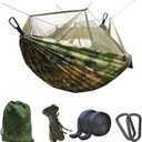 Fotgear Camping Hammock with Mosquito Net - Ultra Lightweight Durable Double/Single Travel Hammock 210T Parachute Nylon with Tree Straps 660lbs Capacity for Garden Camping Backpacking, Camo