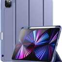 Wenlaty Compatible with iPad Pro 11 Inch Case 4th/3rd/2nd Generation with Pencil Holder, for iPad 11 Pro Case 2022/2021/2020, Trifold Slim Protective Cover with Soft TPU, Auto Wake/Sleep, Blue Gray