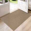DEXI Thin Door Mat Indoor Entrance 48x72, Non Slip Entryway Mat, Dark Beige | Low Profile Front Doormat, Dirt-Trapping & Absorbent Surface Entry Rug for Inside House, Patio, Porch