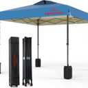 12x12 Pop Up Canopy, Easy Up Canopy Tent, Heavy Duty Tents for Parties, One Person Easy Set Up Event Tent, Light Blue