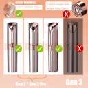 Replacement Heads for Flawless Facial Hair Remover,Gen 2 Replacement Blades for Finishing Touch Flawless Hair Removal, 6 Count 18k Gold Heads with Storage Bag
