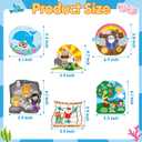 2 x 36Set Religious Sunday School Crafts for Kids Bulk Christian Bible Stories DIY Sticker Hanging Ornament Craft Kit for Classroom VBS Activities Sunday School Church Carnivals Christmas Exchange Gifts, Small
