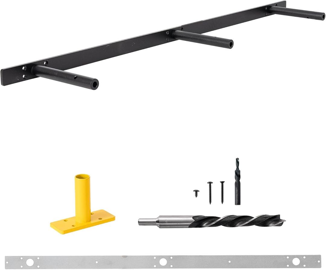 Heavy Duty Floating Shelf Bracket 38 inch, Hidden Shelf Bracket for Mantel and Shelving, Max Load 200 lbs if Mounted on Studs, Invisible Bracket for Floating Shelves (with Ease Build Kit)