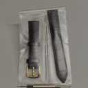 Genuine Leather Watch Bands for Men Women Quick Release Soft Calfskin Italian Leather Alligator Embossed Strap Business Casual Universal Replacement Band 12mm to 24mm (17mm, Black(Gold Buckle))