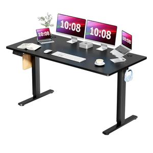 SMUG Standing Desk, Electric Height Adjustable Height Sit Stand Computer Table, 63 x 24 Inch, Ergonomic Desk for Work, Office, Home, Motorized Gaming Workstation, Black, 