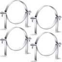 4 Pcs 6 Inch B Vent Wall Strap Round Gas Vent Pipe Strap Rigid Split Ring Hanger