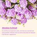 Suncalla Purple 2 Set Artificial Boxwood Topiary Ball Trees with Hydrangea Flower, 19.7" UV Resistant Outdoor Faux Plants with Ground Spike for Planter Front Door Home Indoor Porch Patio Decor