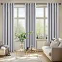 MIULEE Greyish White Blackout Curtains for Bedroom Living Room 84 Inches Long 2 Panels, Thermal Insulated Room Darkening Drapes Grommet Noise Reducing Light Blocking Window Treatments 40x84 Inch