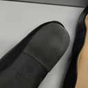 Amazon Essentials Women's Pointed-Toe Ballet Flat (9.5 Wide, Black Faux Leather)