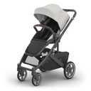 UPPAbaby Cruz V3 Stroller - from Birth + Car Seat Compatible - Full-Size, Reversible Seat - Infant Insert, Bug and Rain Shields Included - Savannah (Pearl Gray Jacquard/Carbon Frame/Chestnut Leather)