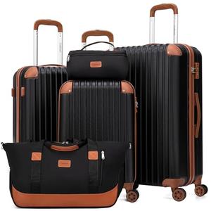 Cosbarn Luggage Sets, Lightweight Durable Hardshell, 5 piece Suitcase Sets