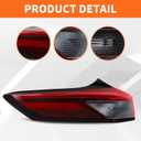 Left Outer Not Halogen Tail Light Assembly Compatible with Rogue 2021 2022 2023 Rear Taillight Tail Lamp Driver Side NI2804122 265556RR0A