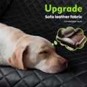 Back Seat Extender for Dogs 57 * 28.7 in, Waterproof Leather Fabric Dog Car Seat Cover for Back Seat, Foldable in the Car, Hard PVC Panels Bottom Support to 330 lbs, Full Coverage for Full Size Truck