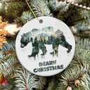 3 x Bear Ornament 2025, Rustic Bear Forest Scene Ornament, Wildlife Mountain Decoration, Christmas Ornament for Outdoorsy Families, Hunters, Cabin, Lodge, Nature Lovers, Bear