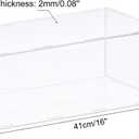 MECCANIXITY Acrylic Display Case Plastic Box Clear Assemble Dustproof Showcase 16x10.2x6.1 Inch for Collectibles Items