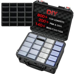 Graded Card Case Storage Box: Trading Card Storage with 12 Dividers - Baseball & Sports Card Case for Collectors & Home Storage Shipping Trade Shows - Fits PSA, BGS, SGC, Toploaders & Magnetic Holders