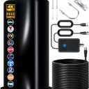 2026 Upgraded TV Antenna for Smart TV Indoor, 360° Strongest Range Reception, TV Antenna for Local Channels Enhanced Signal Booster, HDTV Digital TV Antenna Indoor HD,Supports 8K 4K 1080P (CurvePlate)