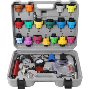 Radiator Pressure Tester Kit, Coolant Pressure Tester and Vacuum Refill Kit for Automotive Cooling System Water Tank Leakage Detection (Universal Fit 28PCS)