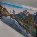 Scenery Canvas Wall Art for Living room Office Bedroom Mountain Forest Landscape Wall Art Clear Lake Stone Tree Pictures Art Print Paintings Modern Nature Wall Decor Artwork Waterproof -20 * 40inch