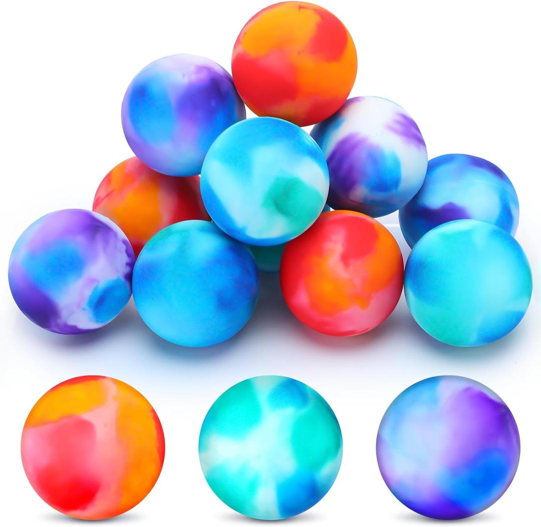 Poen 12 Pieces Hockey Balls Outdoor High Density Minimal Bounce Design High Contrast for Street Hockey, Assorted Colored