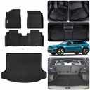 SANBAN-AXE Floor Mats & Trunk Mat for 2025 Jeep Wagoneer S 4xe EV with Backrest Mat TPE All Weather Protection Car Floor Liners with Cargo Liners Accessories